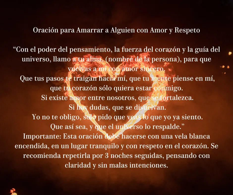 oraciones para amarrar a alguien